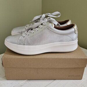 Gentle Souls - Rosette Silver Sneakers  Sz 9 new in box